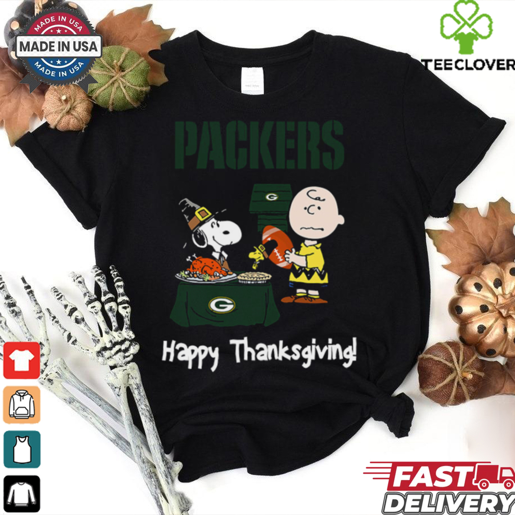 Peanuts Green Bay Packers Football Happy Thanksgiving T Shirt Peanuts Green Bay Packers Football Happy Thanksgiving T Shirt
