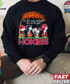 Peanuts Hokies fall it’s the most wonderful time of the year hoodie, sweater, longsleeve, shirt v-neck, t-shirt