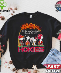 Peanuts Hokies fall it’s the most wonderful time of the year hoodie, sweater, longsleeve, shirt v-neck, t-shirt