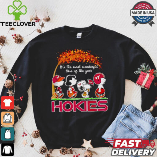 Peanuts Hokies fall it’s the most wonderful time of the year hoodie, sweater, longsleeve, shirt v-neck, t-shirt