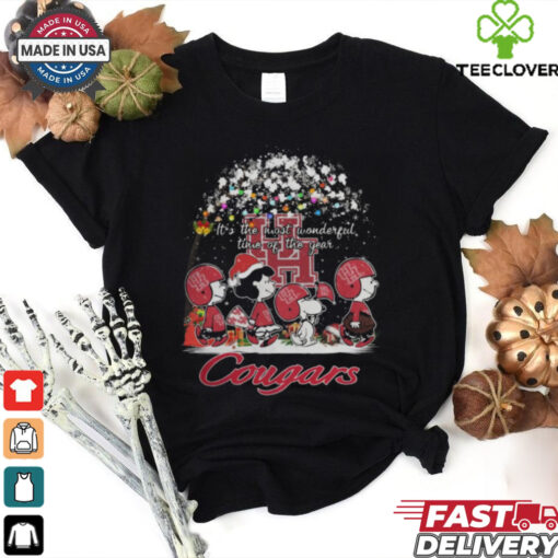 Peanuts Houston Cougars It’s The Most Wonderful Time Of The Year Winter Shirt
