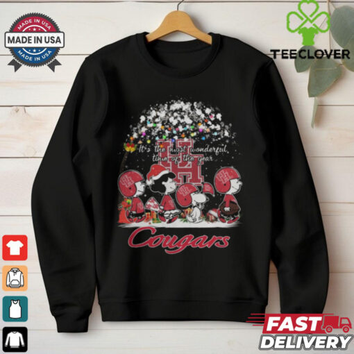 Peanuts Houston Cougars It’s The Most Wonderful Time Of The Year Winter Shirt