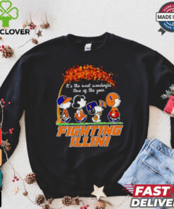 Peanuts Illinois Fighting Illini fall it’s the most wonderful time of the year shirt