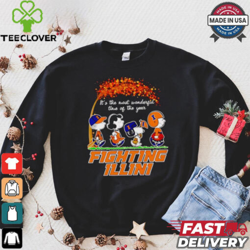 Peanuts Illinois Fighting Illini fall it’s the most wonderful time of the year shirt