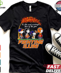 Peanuts Illinois Fighting Illini fall it’s the most wonderful time of the year shirt