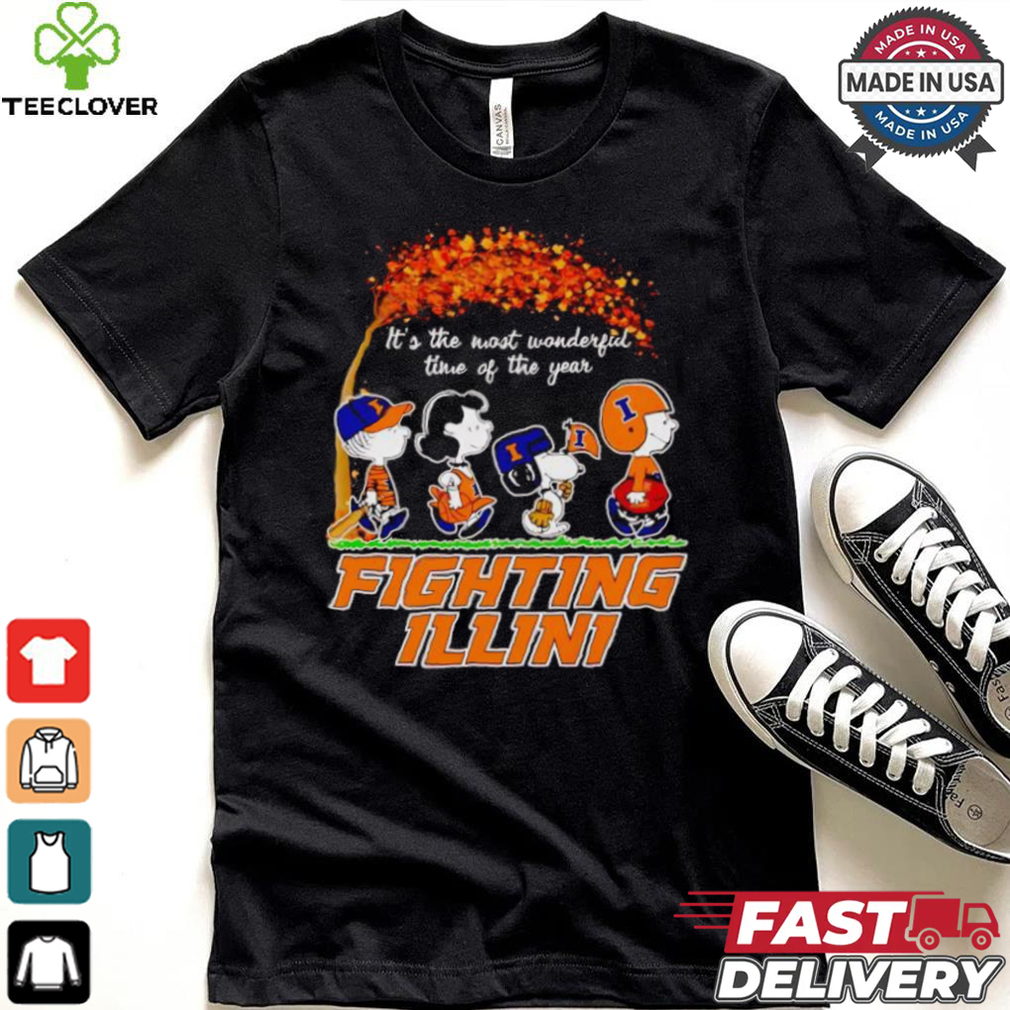 Peanuts Illinois Fighting Illini fall it’s the most wonderful time of the year shirt Peanuts Illinois Fighting Illini fall it’s the most wonderful time of the year shirt