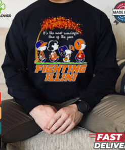 Peanuts Illinois Fighting Illini fall it’s the most wonderful time of the year shirt
