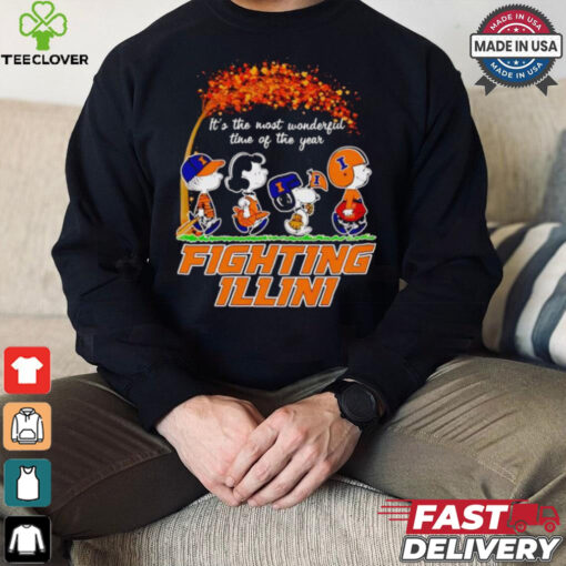 Peanuts Illinois Fighting Illini fall it’s the most wonderful time of the year shirt