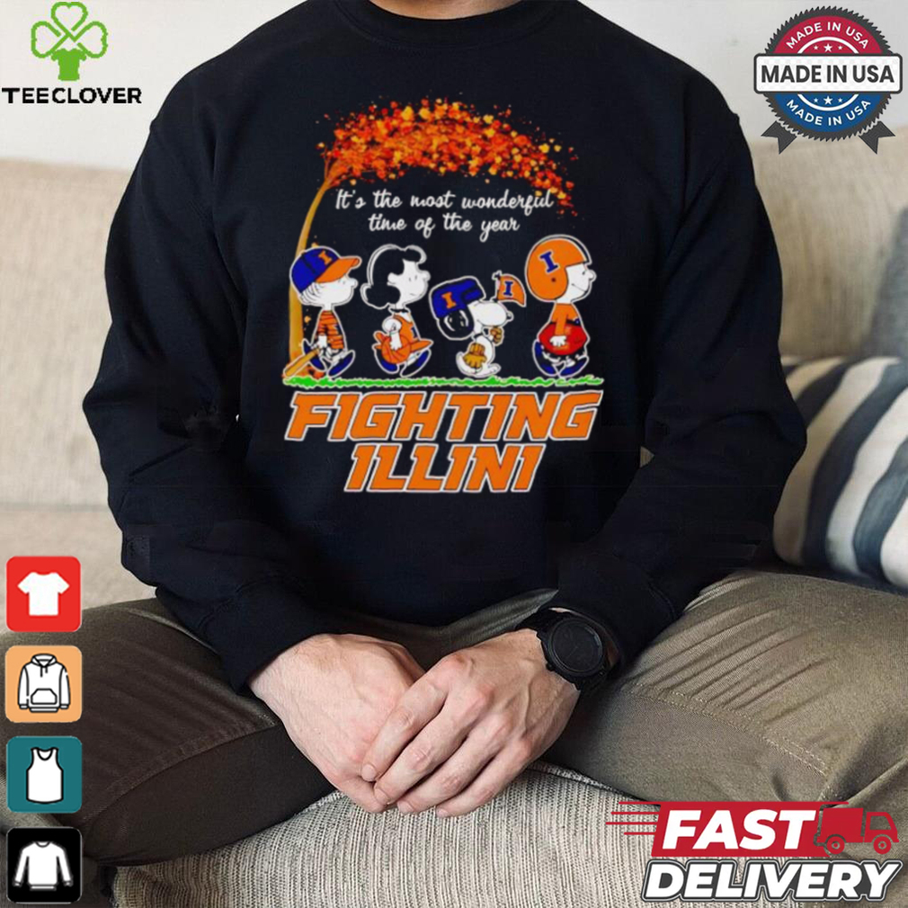Peanuts Illinois Fighting Illini fall it’s the most wonderful time of the year shirt Peanuts Illinois Fighting Illini fall it’s the most wonderful time of the year shirt