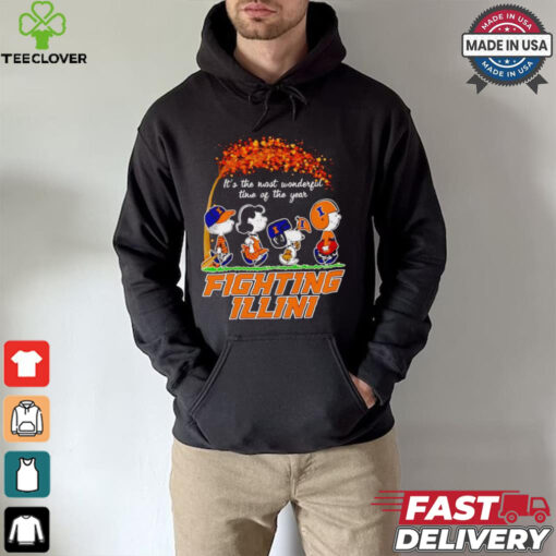 Peanuts Illinois Fighting Illini fall it’s the most wonderful time of the year shirt