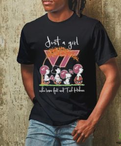 Peanuts Just a girl who loves fall and Tech Hokies 2023 t shirt