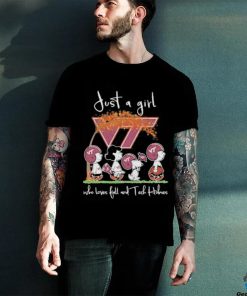 Peanuts Just a girl who loves fall and Tech Hokies 2023 t shirt