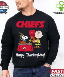 Peanuts Kansas City Chiefs Football Happy Thanksgiving T Shirt