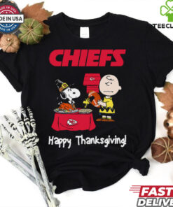 Peanuts Kansas City Chiefs Football Happy Thanksgiving T Shirt