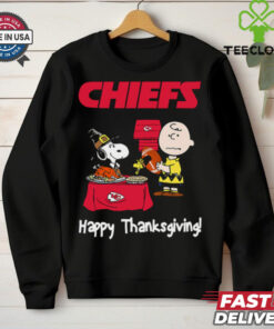 Peanuts Kansas City Chiefs Football Happy Thanksgiving T Shirt