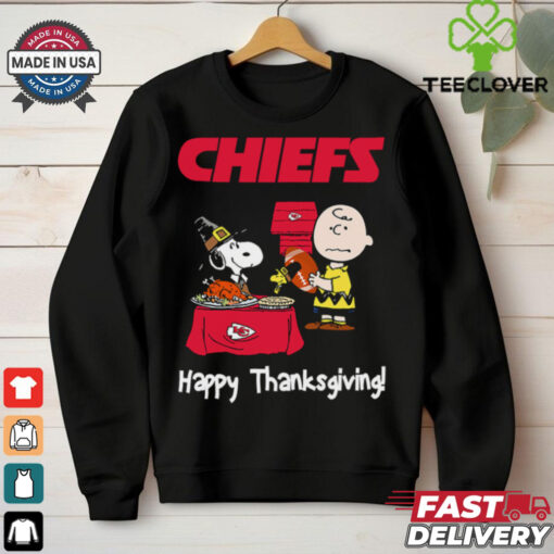 Peanuts Kansas City Chiefs Football Happy Thanksgiving T Shirt