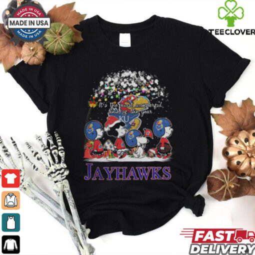 Peanuts Kansas Jayhawks It’s The Most Wonderful Time Of The Year Winter Shirt