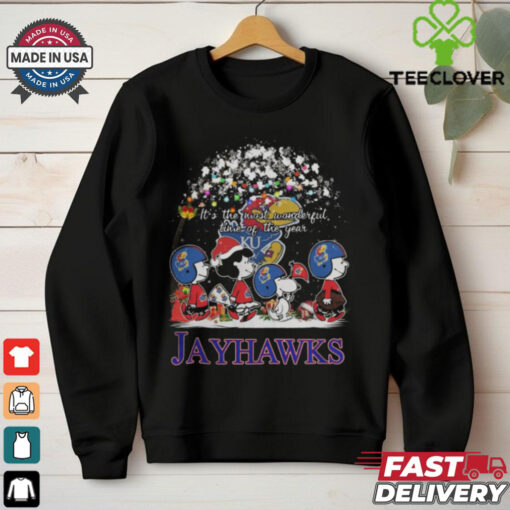 Peanuts Kansas Jayhawks It’s The Most Wonderful Time Of The Year Winter Shirt