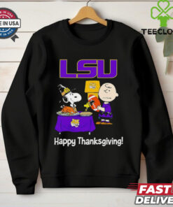 Peanuts LSU Tigers Happy Thanksgiving shirt
