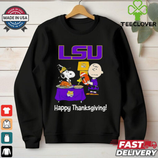 Peanuts LSU Tigers Happy Thanksgiving shirt