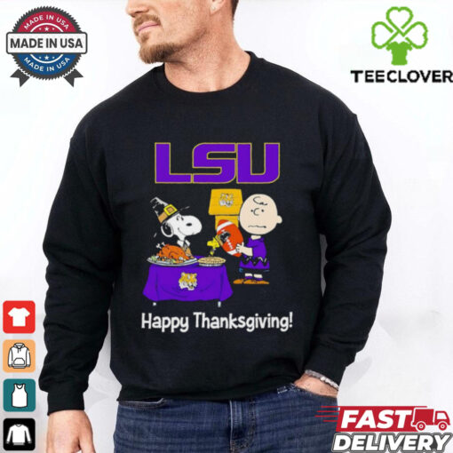 Peanuts LSU Tigers Happy Thanksgiving shirt