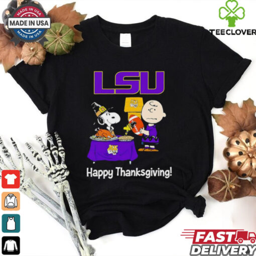 Peanuts LSU Tigers Happy Thanksgiving shirt
