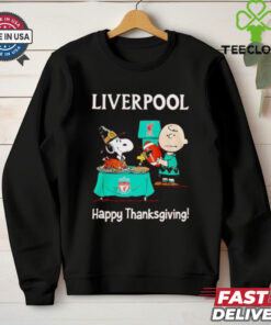 Peanuts Liverpool Happy Thanksgiving shirt