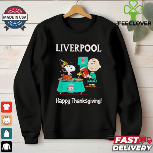 Peanuts Liverpool Happy Thanksgiving shirt