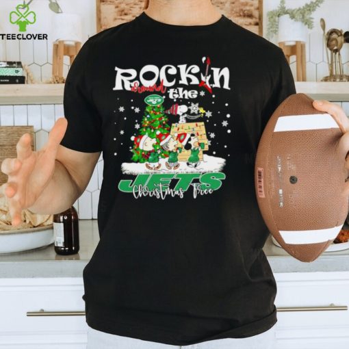 Peanuts NFL New York Jets Rockin Around Christmas Tree shirt