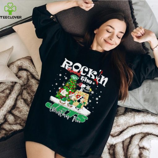 Peanuts NFL New York Jets Rockin Around Christmas Tree shirt