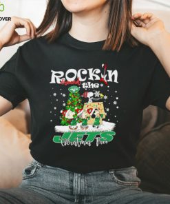 Peanuts NFL New York Jets Rockin Around Christmas Tree shirt