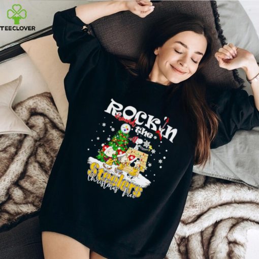 Peanuts NFL Pittsburgh Steelers Rockin Around Christmas Tree shirt