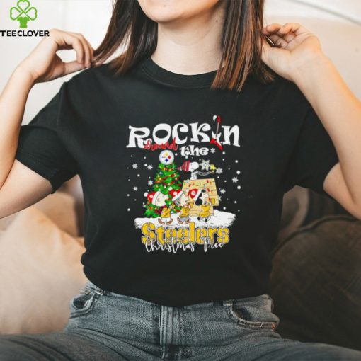 Peanuts NFL Pittsburgh Steelers Rockin Around Christmas Tree shirt