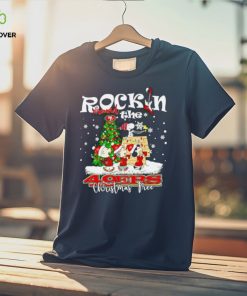 Peanuts NFL San Francisco 49ers Rockin Around Christmas Tree shirt