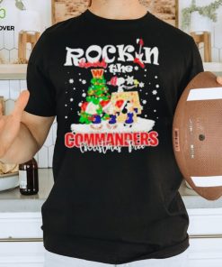 Peanuts NFL Washington Commanders Rockin Around Christmas Tree Logo Shirt