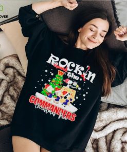 Peanuts NFL Washington Commanders Rockin Around Christmas Tree Logo Shirt 3 Peanuts NFL Washington Commanders Rockin Around Christmas Tree Logo Shirt