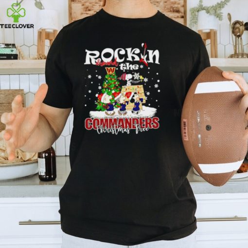 Peanuts NFL Washington Commanders Rockin Around Christmas Tree shirt