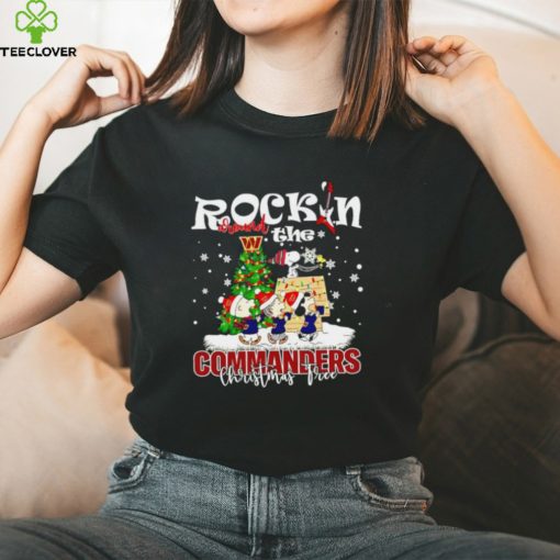 Peanuts NFL Washington Commanders Rockin Around Christmas Tree shirt
