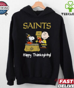 Peanuts New Orleans Saints Football Happy Thanksgiving T Shirt