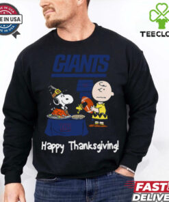 Peanuts New York Giants Football Happy Thanksgiving T Shirt