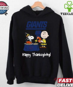 Peanuts New York Giants Football Happy Thanksgiving T Shirt 1 Peanuts New York Giants Football Happy Thanksgiving T Shirt