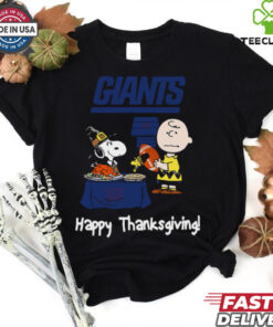 Peanuts New York Giants Football Happy Thanksgiving T Shirt 2 Peanuts New York Giants Football Happy Thanksgiving T Shirt