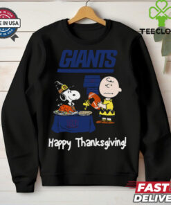 Peanuts New York Giants Football Happy Thanksgiving T Shirt 3 Peanuts New York Giants Football Happy Thanksgiving T Shirt