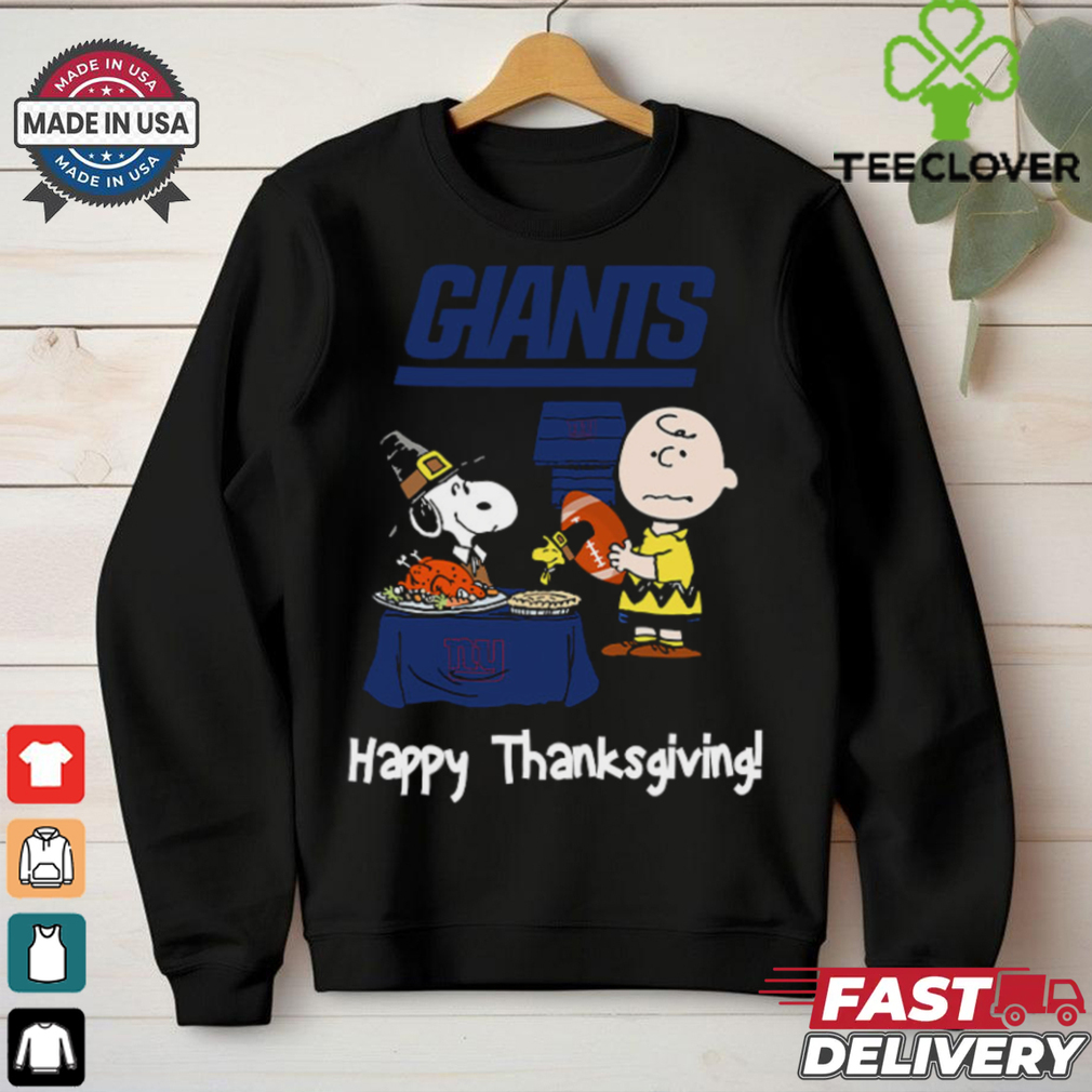 Peanuts New York Giants Football Happy Thanksgiving T Shirt Peanuts New York Giants Football Happy Thanksgiving T Shirt