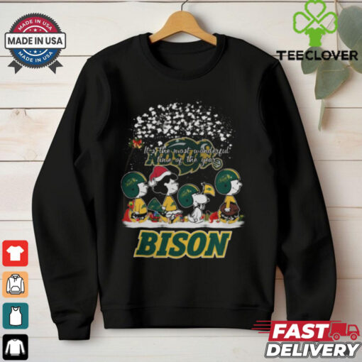 Peanuts North Dakota State Bison It’s The Most Wonderful Time Of The Year Winter Shirt