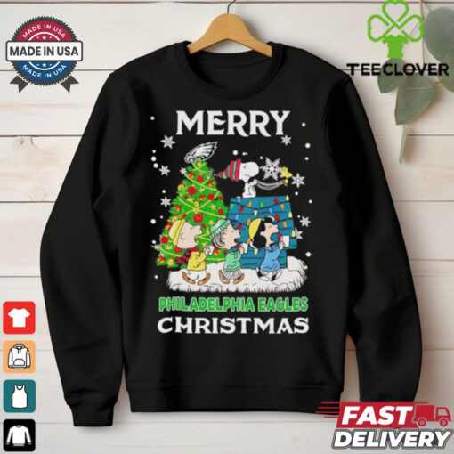 Peanuts Philadelphia Eagles Merry Christmas shirt