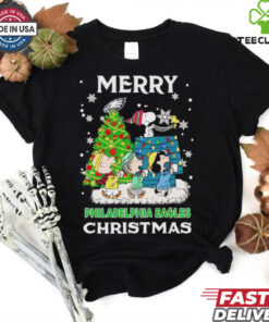 Peanuts Philadelphia Eagles Merry Christmas shirt