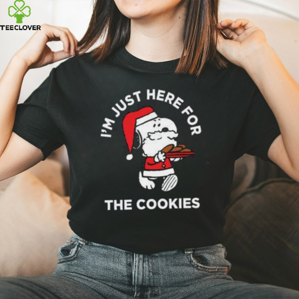 Peanuts Santa Claus Snoopy I’m Just Here For The Cookies T Shirt Peanuts Santa Claus Snoopy I’m Just Here For The Cookies T Shirt