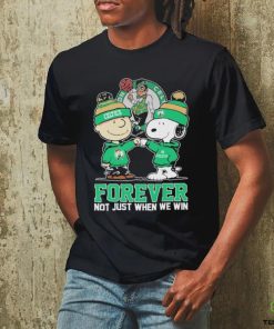 Peanuts Snoopy And Charlie Brown Boston Celtics Forever Not Just When We Win Shirt