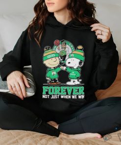 Peanuts Snoopy And Charlie Brown Boston Celtics Forever Not Just When We Win Shirt